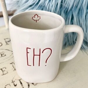 𝅺Rae DUNN,‎ Eh?, Mug, Canadian, Canada, RED PRINT, Coffee Mug, New, No Tags